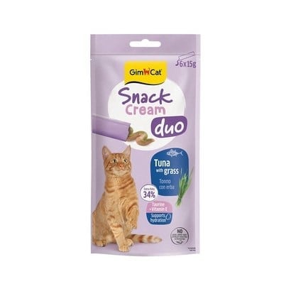 Gimcat Snack Cream Duo Ton Balıklı & Kedi Otlu Kedi Ödülü 6 X 15 Gr