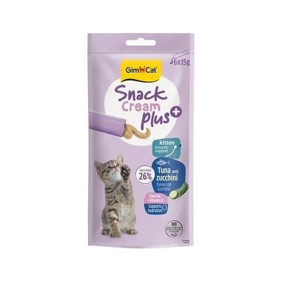 Gimcat Snack Cream Kitten Ton Balıklı & Kabaklı Kedi Ödülü 6 X 15 Gr