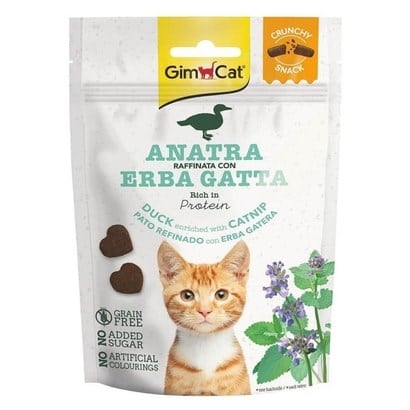 GimCat Snacks Crunchy Ördek ve Catnipli Kedi Ödülü 50 Gr