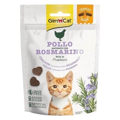 GimCat Snacks Crunchy Tavuk ve Biberiyeli Kedi Ödülü 50 Gr