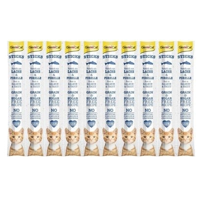 GimCat Sticks Somon & Alabalıklı Ödül Çubukları 10'Lu 50 Gr