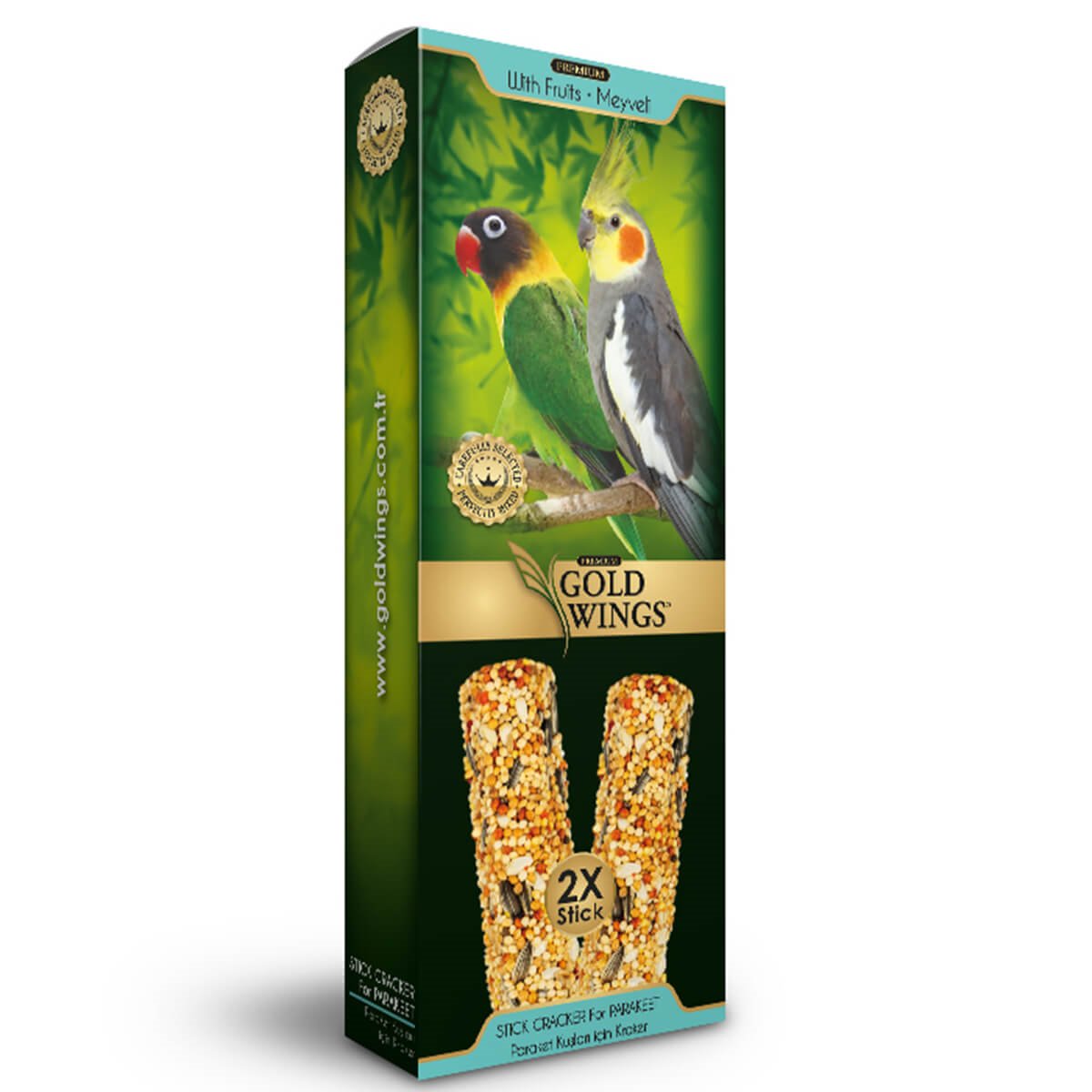 Gold Wings Premium Paraket Krakeri Meyveli 2'li