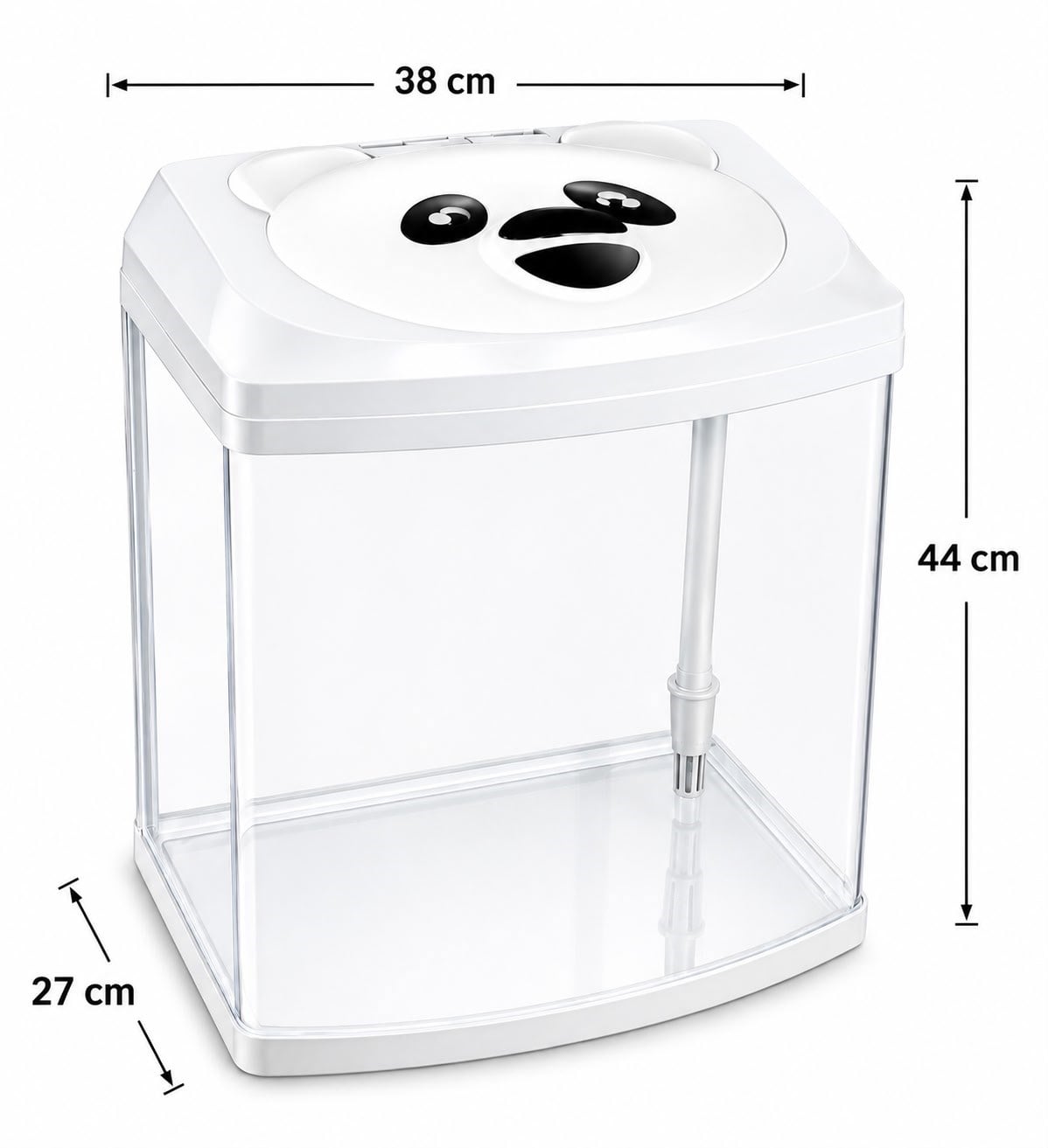 MAKRO  PANDA İTHAL AKVARYUM 38*27*44 BEYAZ ( 45 LİTRE )