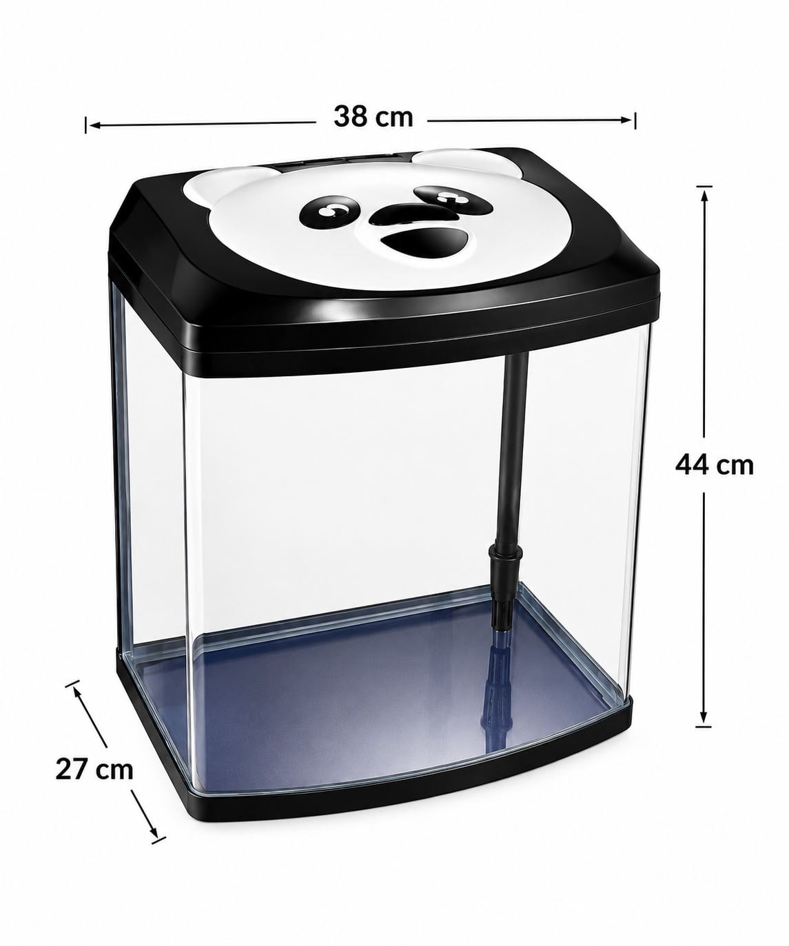 MAKRO PANDA İTHAL AKVARYUM 38*27*44 SİYAH ( 45 LİTRE )