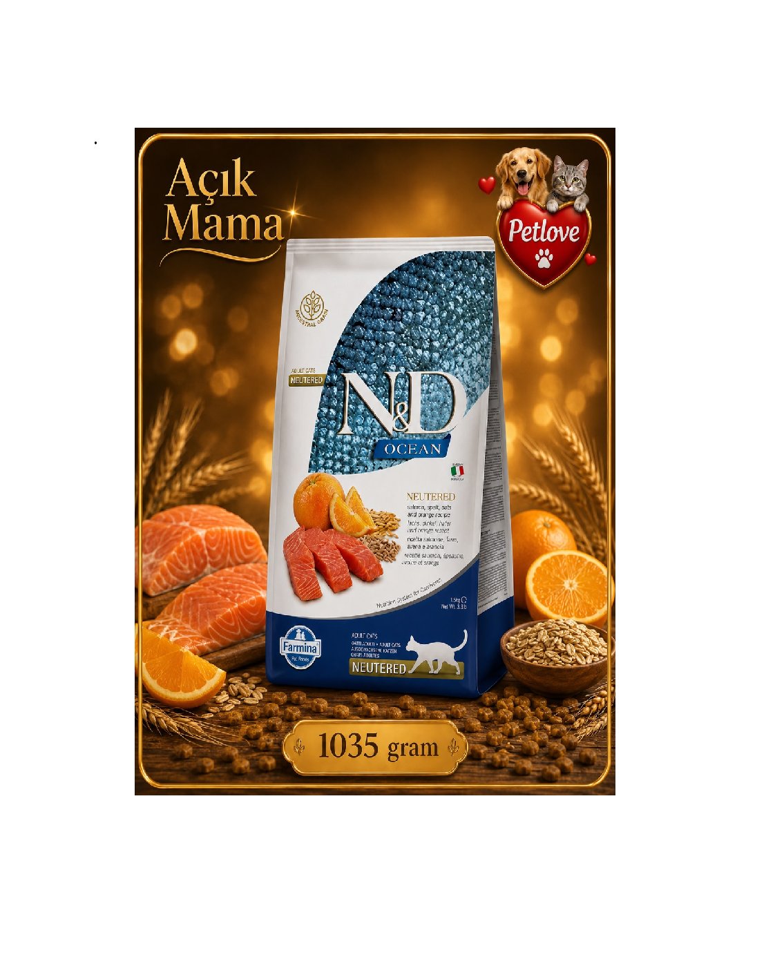 N&D Balık Kısır Kedi 1 KG