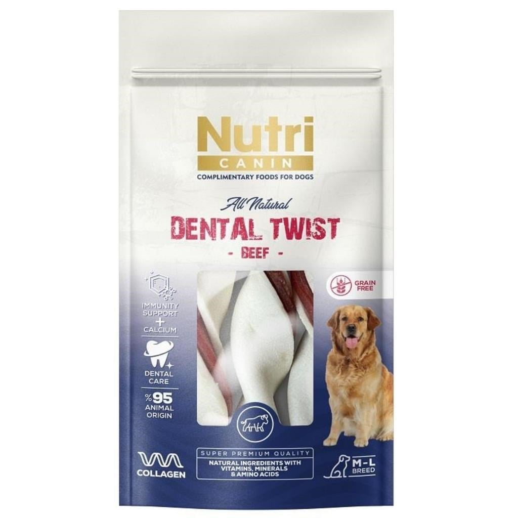 Nutri Canin Dental Twist Biftekli Diş Sağlığı Köpek Ödülü 120 Gr