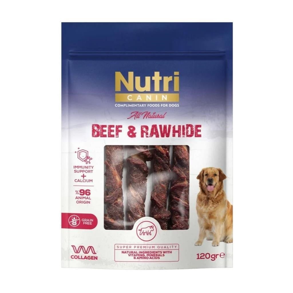 Nutri Canin Sığır Eti Sarılı Orta/Büyük Irk Köpek Kemik Ödülü 120 Gr