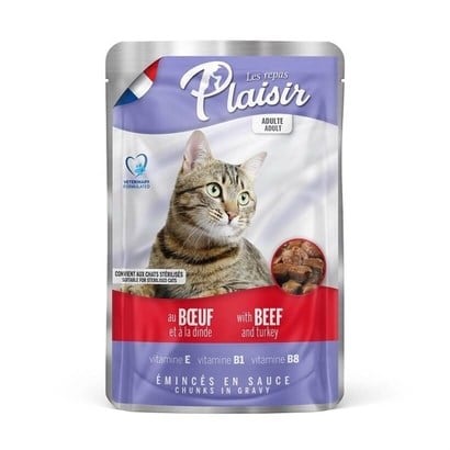 Plaısır Yetişkin Kedi Konservesi Biftek ve Hindili 100 Gr