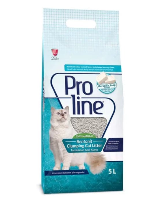 Pro Line Marsilya Sabunu Kokulu Bentonit Kedi Kumu 5 lt