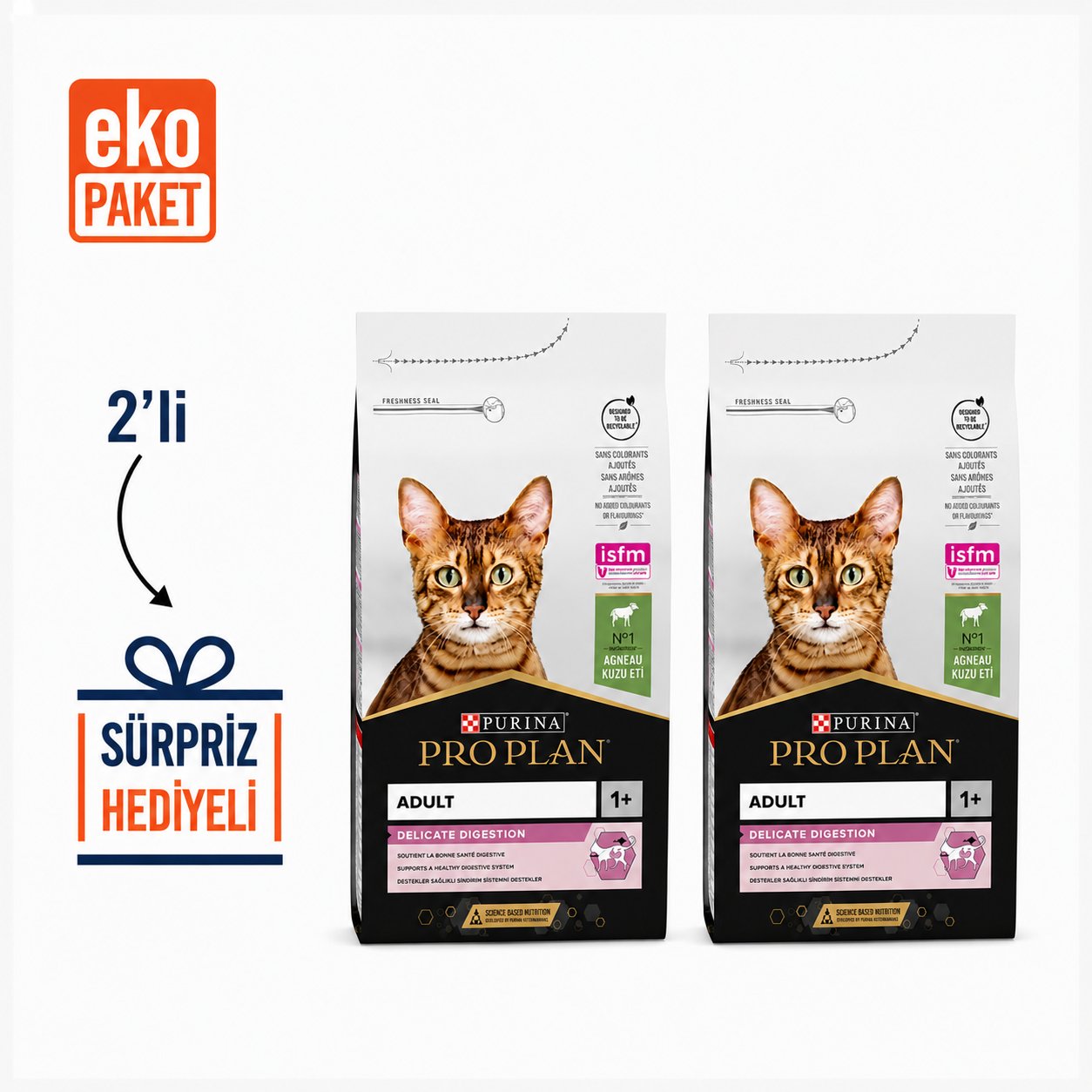 Pro Plan Delicate Kuzu Etli Kedi Maması 1.5 Kg X 2'li Eko Paket