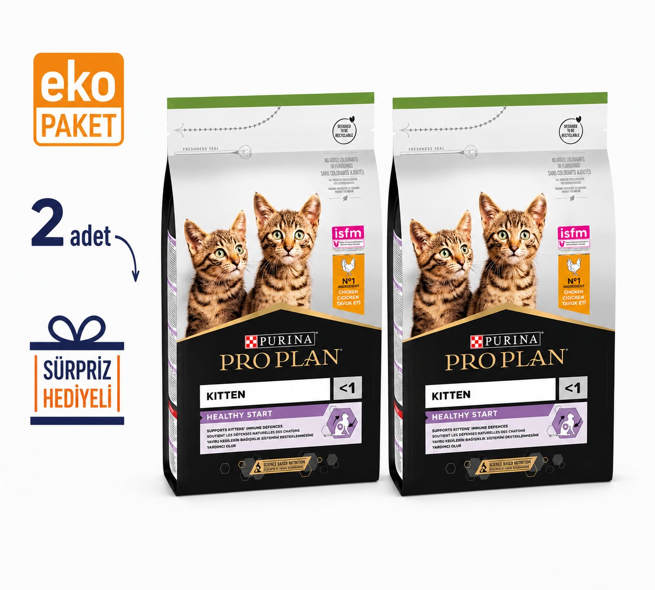Proplan Kitten Yavru Kuru Kedi Maması 3 Kg X 2'li Eko Paket