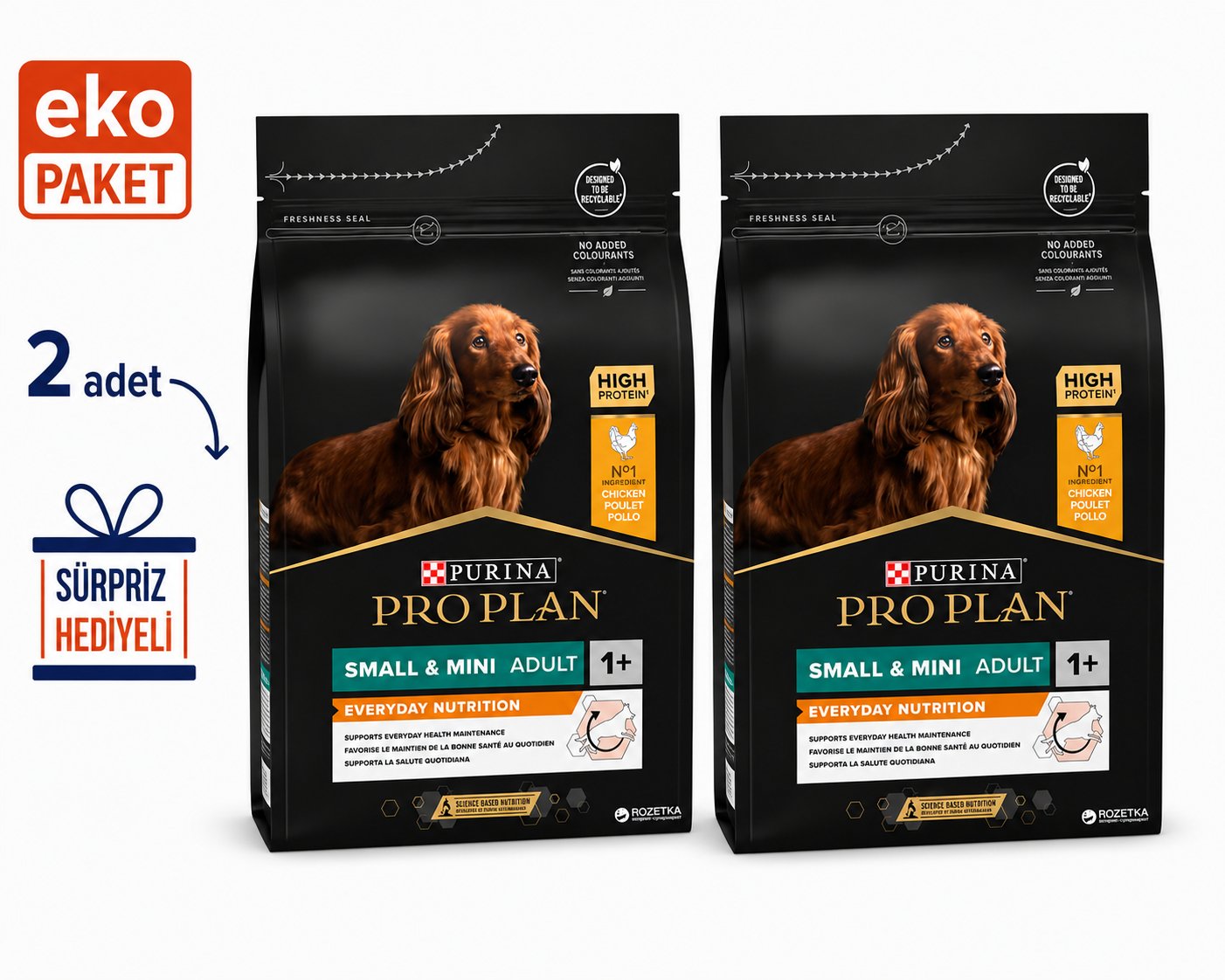 ProPlan Küçük Irk Tavuklu Yetişkin Köpek Kuru Maması 3 Kg X 2'li Eko PAketi