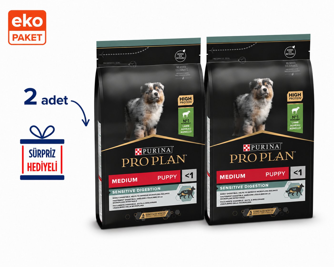 ProPlan Kuzu Etli Yavru Kuru Köpek Maması 3 Kg X 2' li Eko Paket
