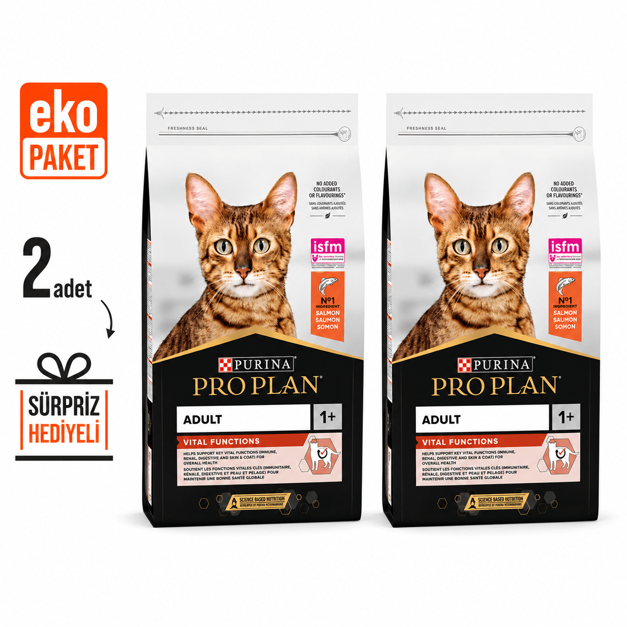 Proplan Vital Functions Somonlu Kedi Maması 3 Kg X 2'li Eko Paket