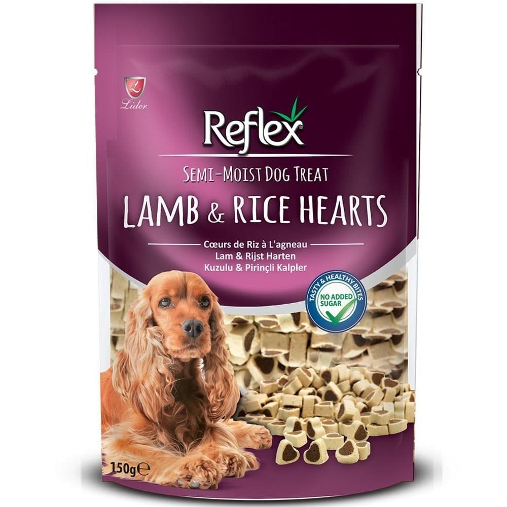Reflex Kuzulu ve Pirinçli Yarı Yumuşak Köpek Ödül Maması 150 Gr