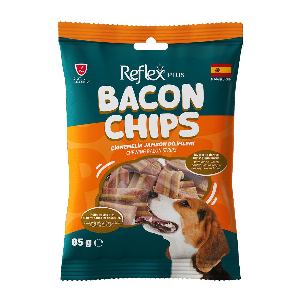 Reflex Plus Bacon Chips Jambonlu Dilim Köpek Ödül Maması 85 Gr