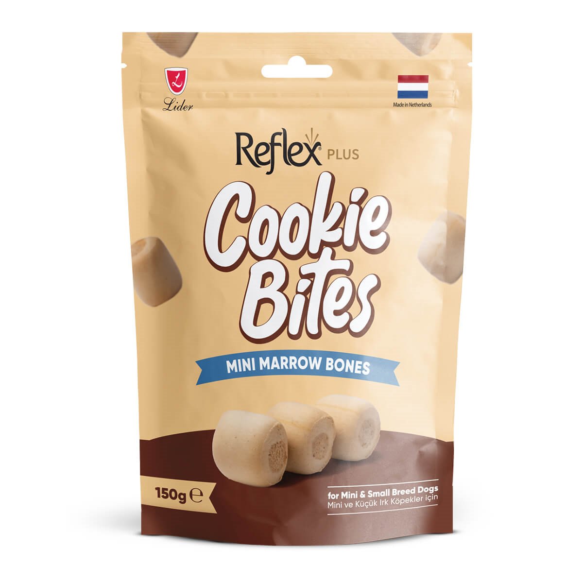 Reflex Plus Cookie Bites Mini Marrow Mini ve Küçük Irk Yetişkin Köpek Ödül Maması 150 Gr