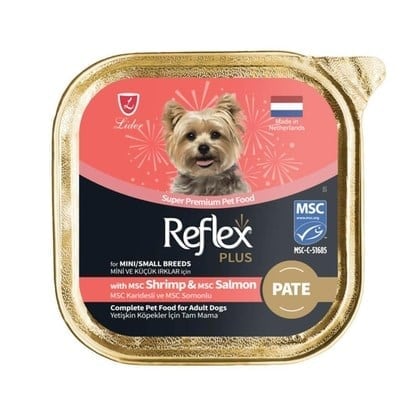 Reflex Plus Karidesli ve Somonlu Küçük Irk Yetişkin Köpek Konservesi 85 Gr