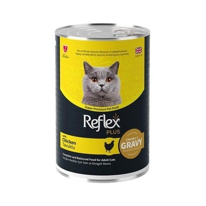 Reflex Plus Parça Etli Tavuklu Kedi Konservesi 400 Gr