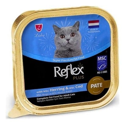 Reflex Plus Pate Ringa Ve Morina Balıklı Yetişkin Kedi Konservesi 85 Gr