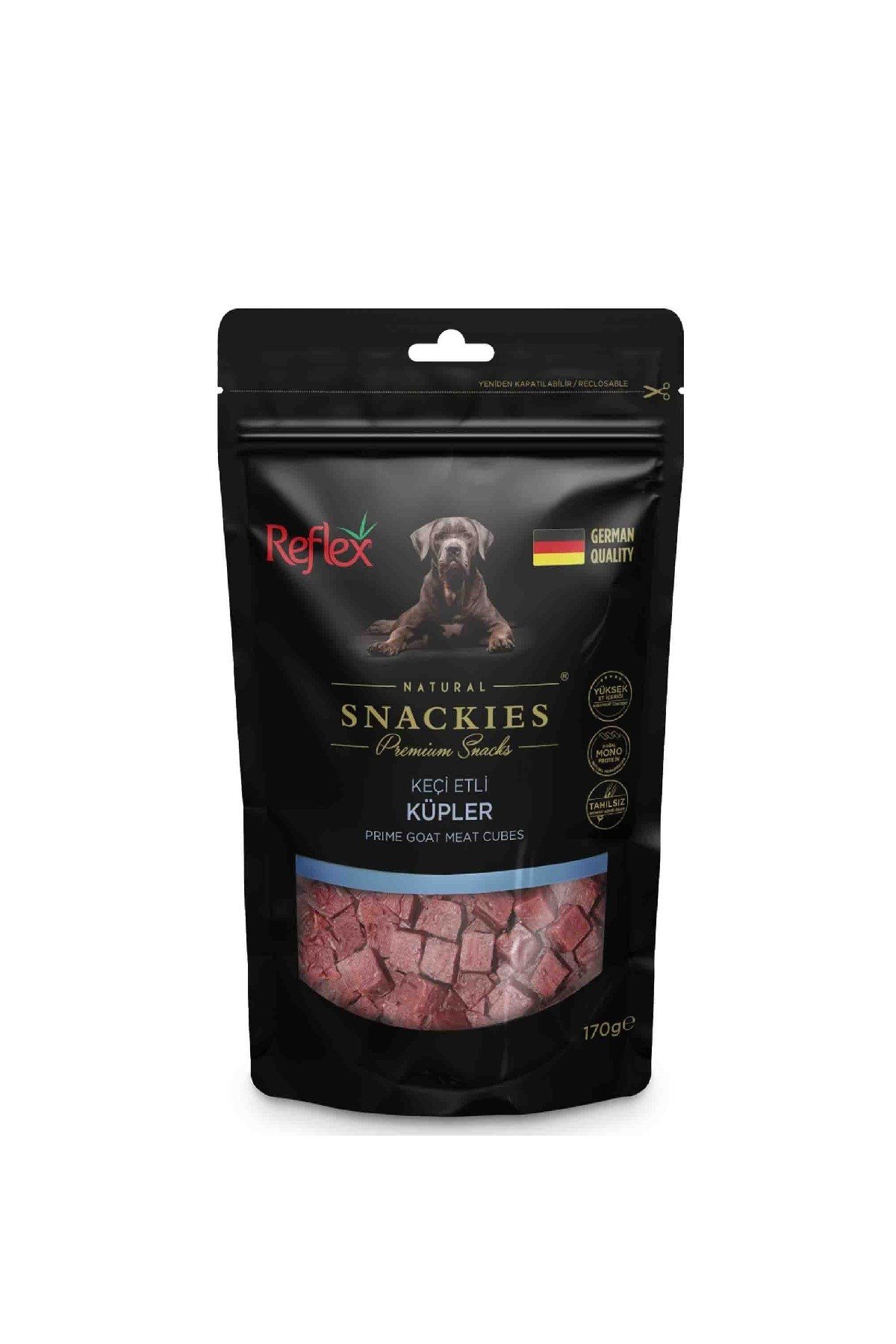 Reflex Snackies Keçi Etli Küpler Köpek Ödül Maması 170gr