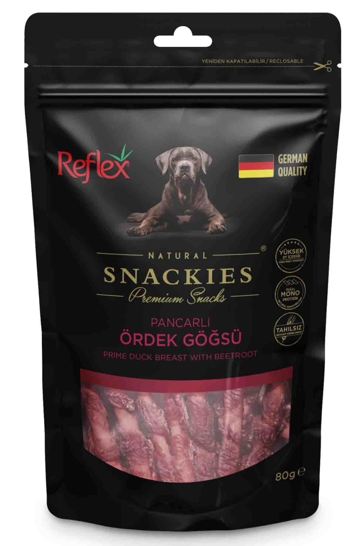 Reflex Snackies Pancarlı Ördek Göğsü Köpek Ödülü 80 Gr