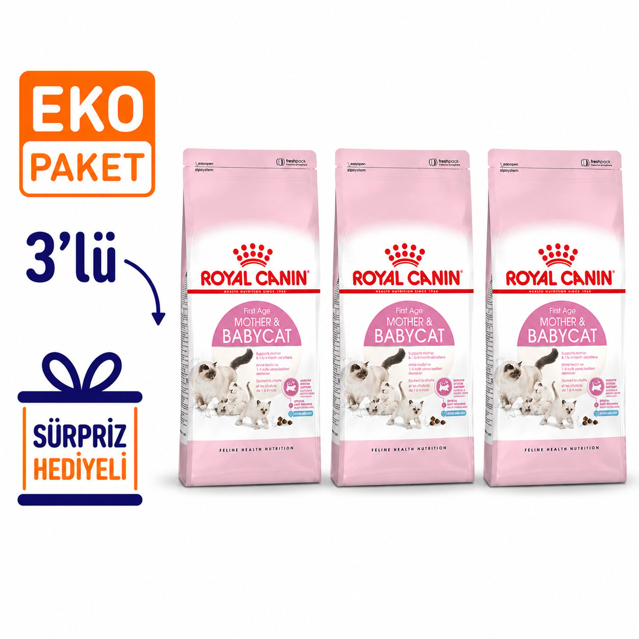 Royal Canin BabyCat 34 Yavru Kuru Kedi Maması 4 Kg X 3'lü Eko Paket