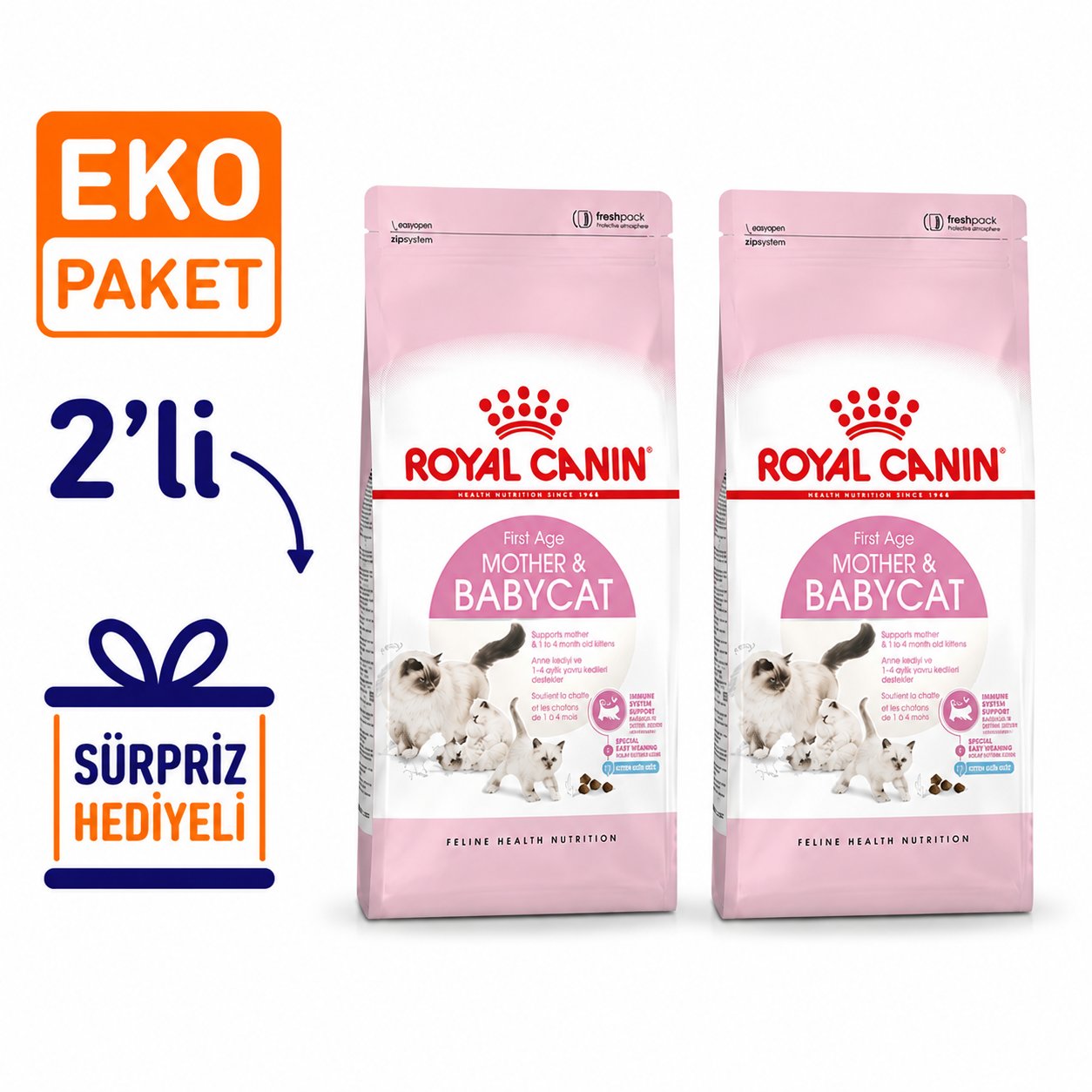 Royal Canin BabyCat 34 Yavru Kuru Kedi Maması 4 Kg X 2'li Eko Paket 