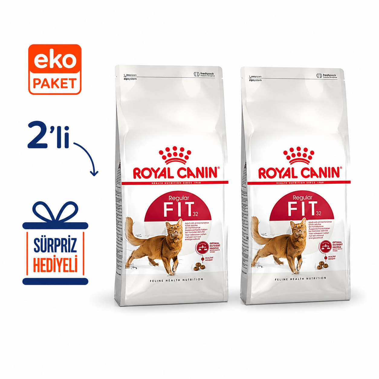 Royal Canin Fit 32 Kuru Kedi Maması 2 Kg X 2'li Eko Paket