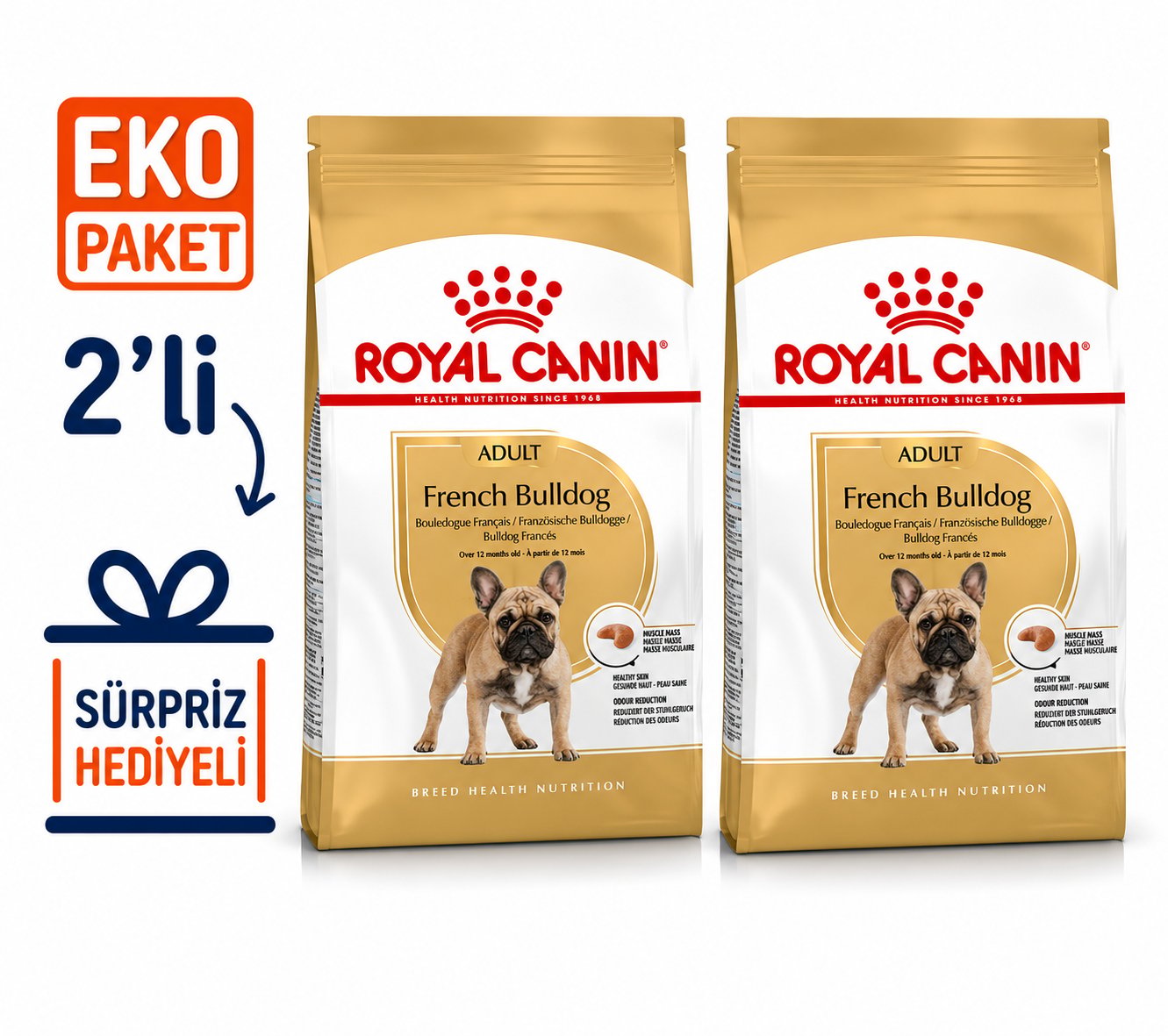 Royal Canin French Bulldog Yetişkin Köpek Maması 3 Kg X 2'li Eko Paket 