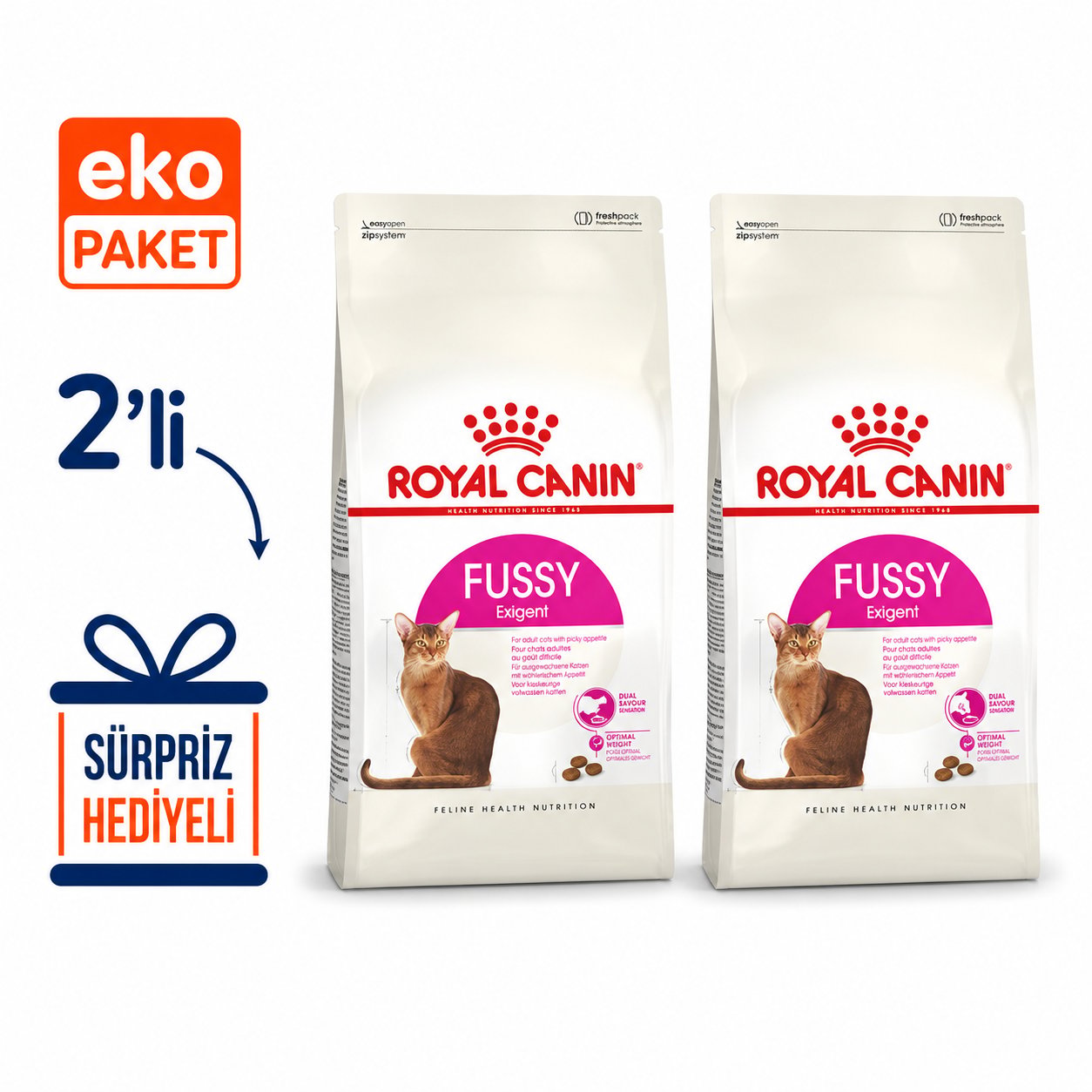 Royal Canin Fussy Exigent Kuru Kedi Maması 2 Kg X 2'li Eko Paket