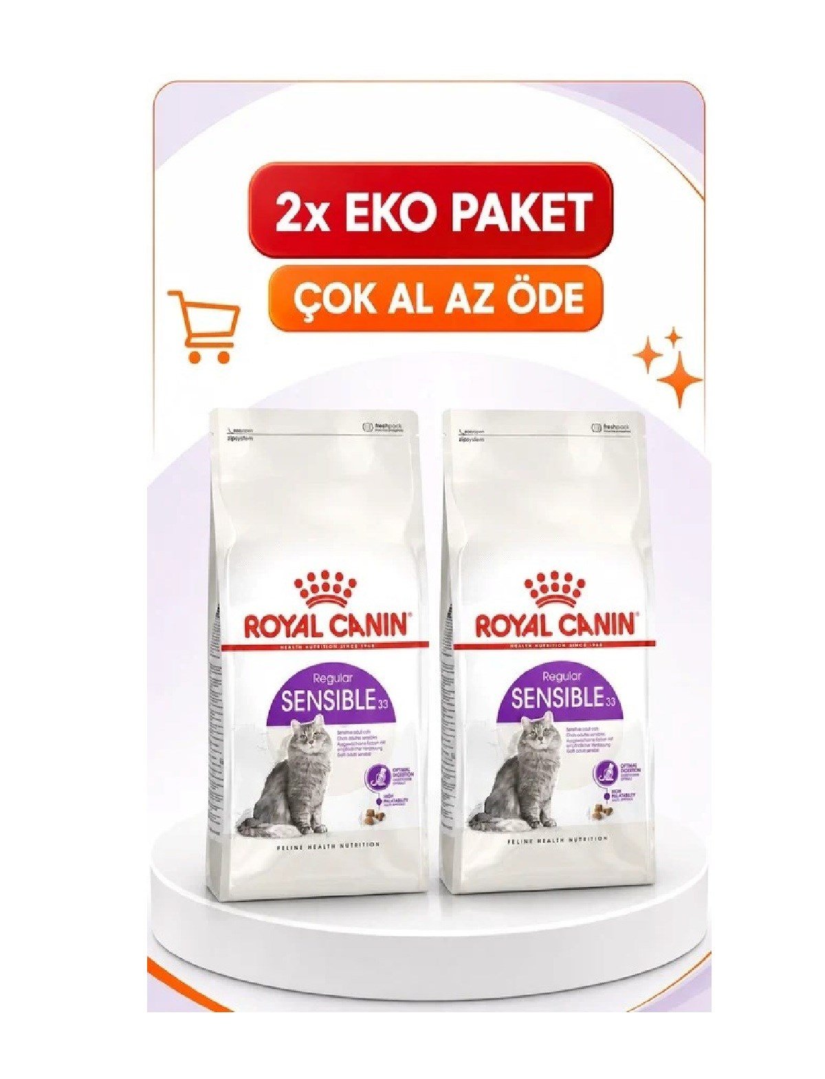 Royal Canin Sensible Kuru Kedi Maması 10 Kg X 2'li Eko Paket 