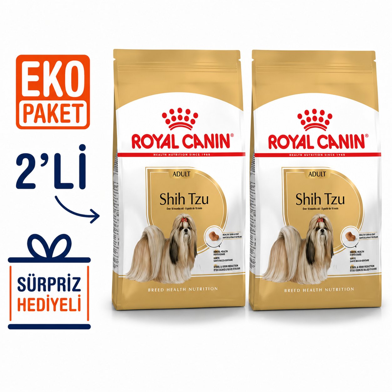Royal Canin Shih Tzu Yetişkin Köpek Maması 1,5 Kg X 2'li Eko Paket 