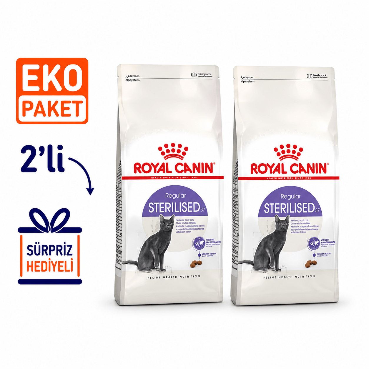 Royal Canin Sterilised 37 Kısırlaştırılmış Kedi Maması 4 Kg X 2'li Eko Paket