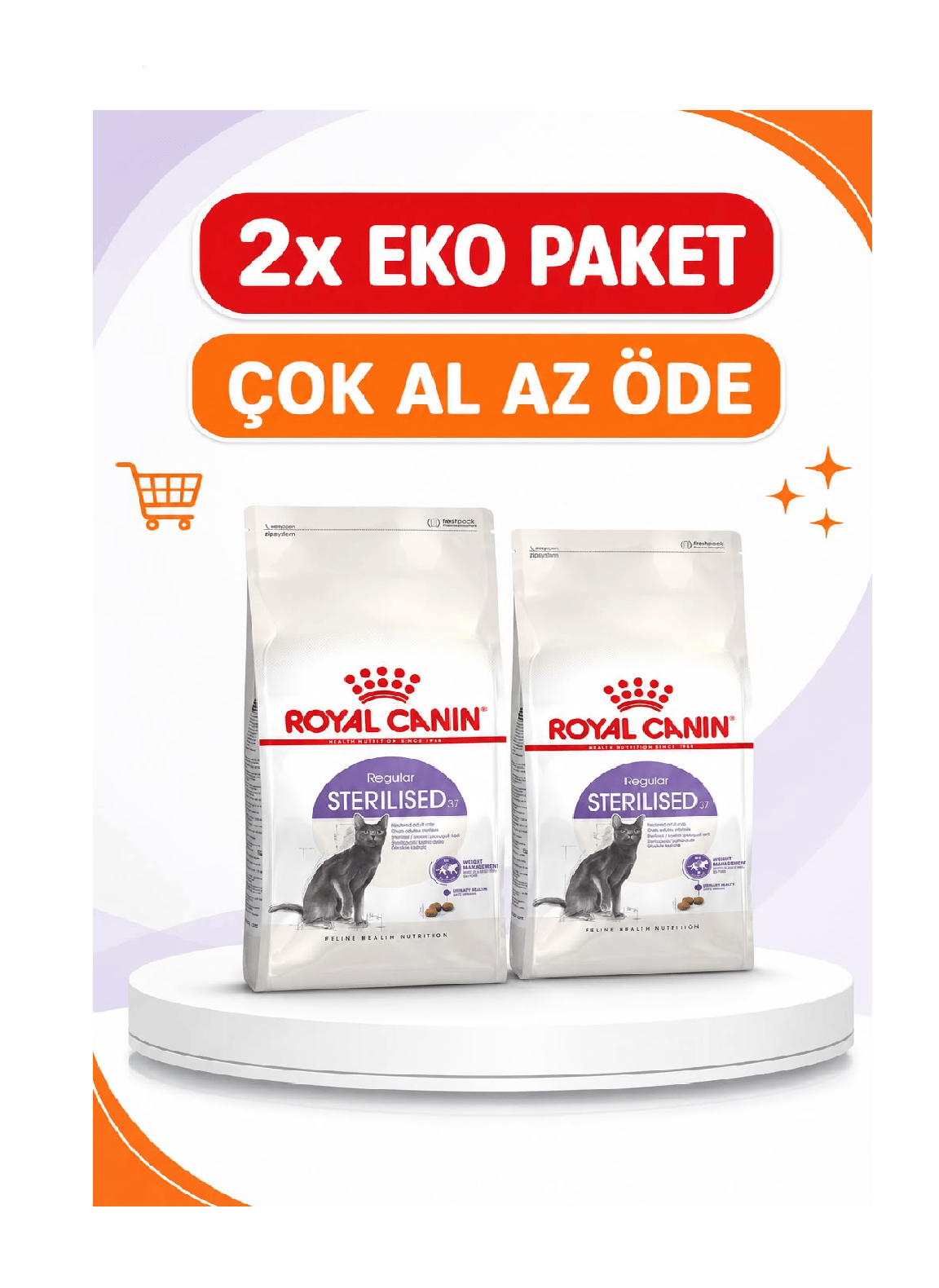 Royal Canin Sterilised 37 Kısırlaştırılmış Kedi Maması 4 Kg X 2'li Eko Paket