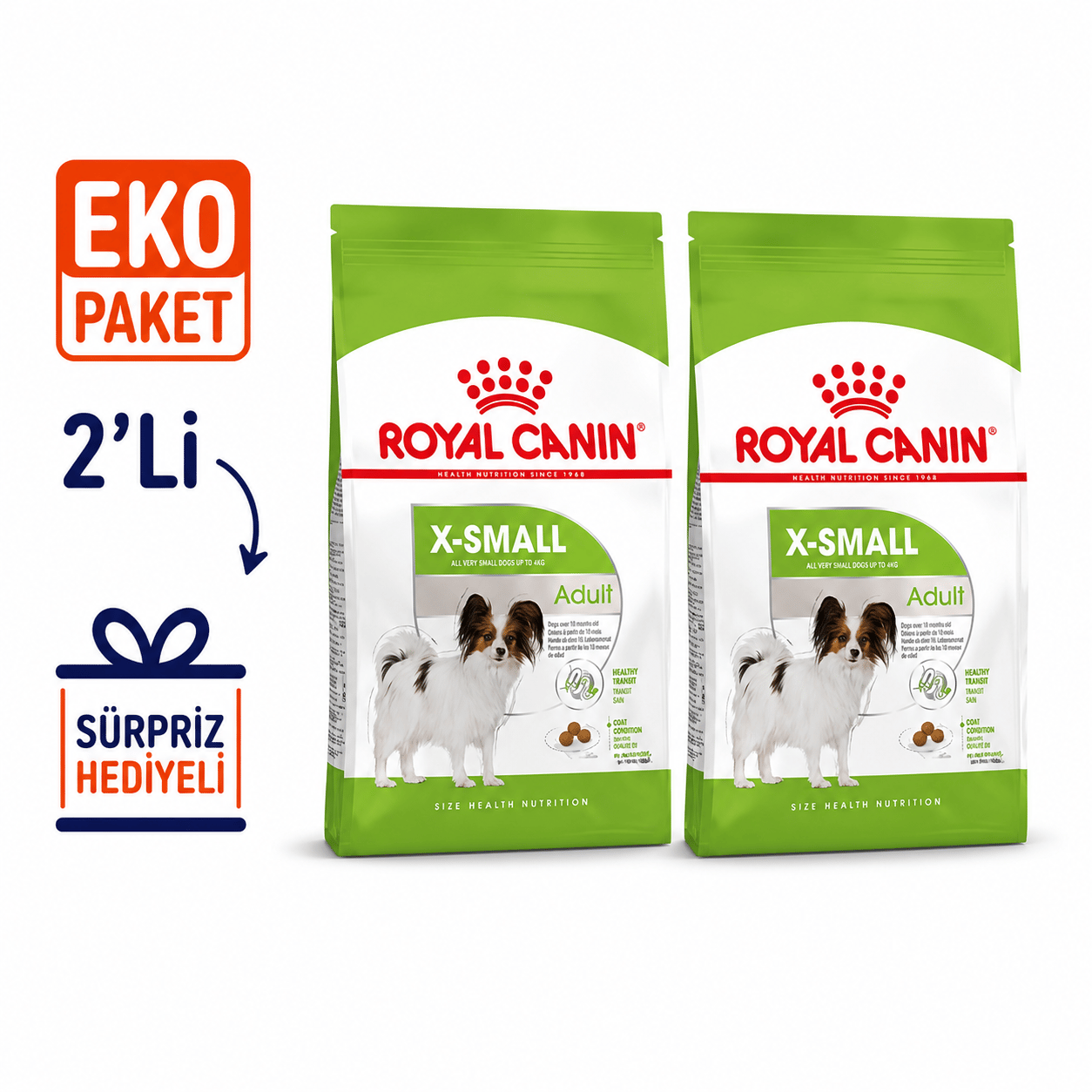 Royal Canin XSmall Adult Yetişkin Köpek Maması 1,5 Kg X 2'li Eko Paket 