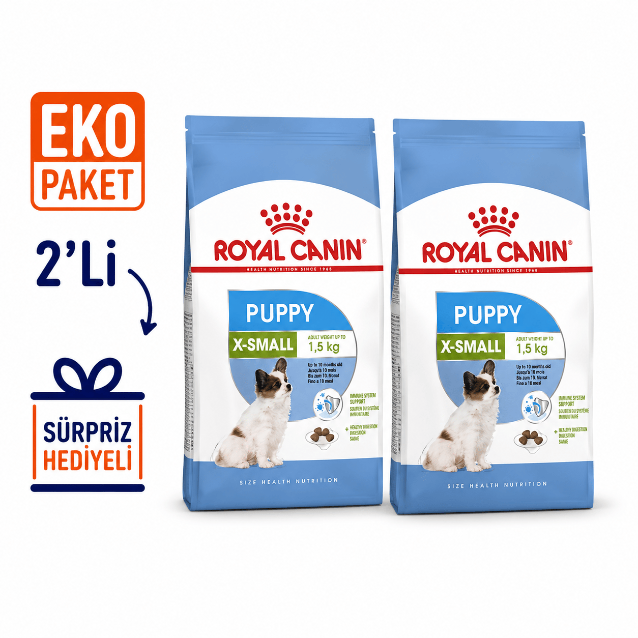 Royal Canin Xsmall Yavru Köpek Maması 1,5 Kg X 2'li Eko Paket 