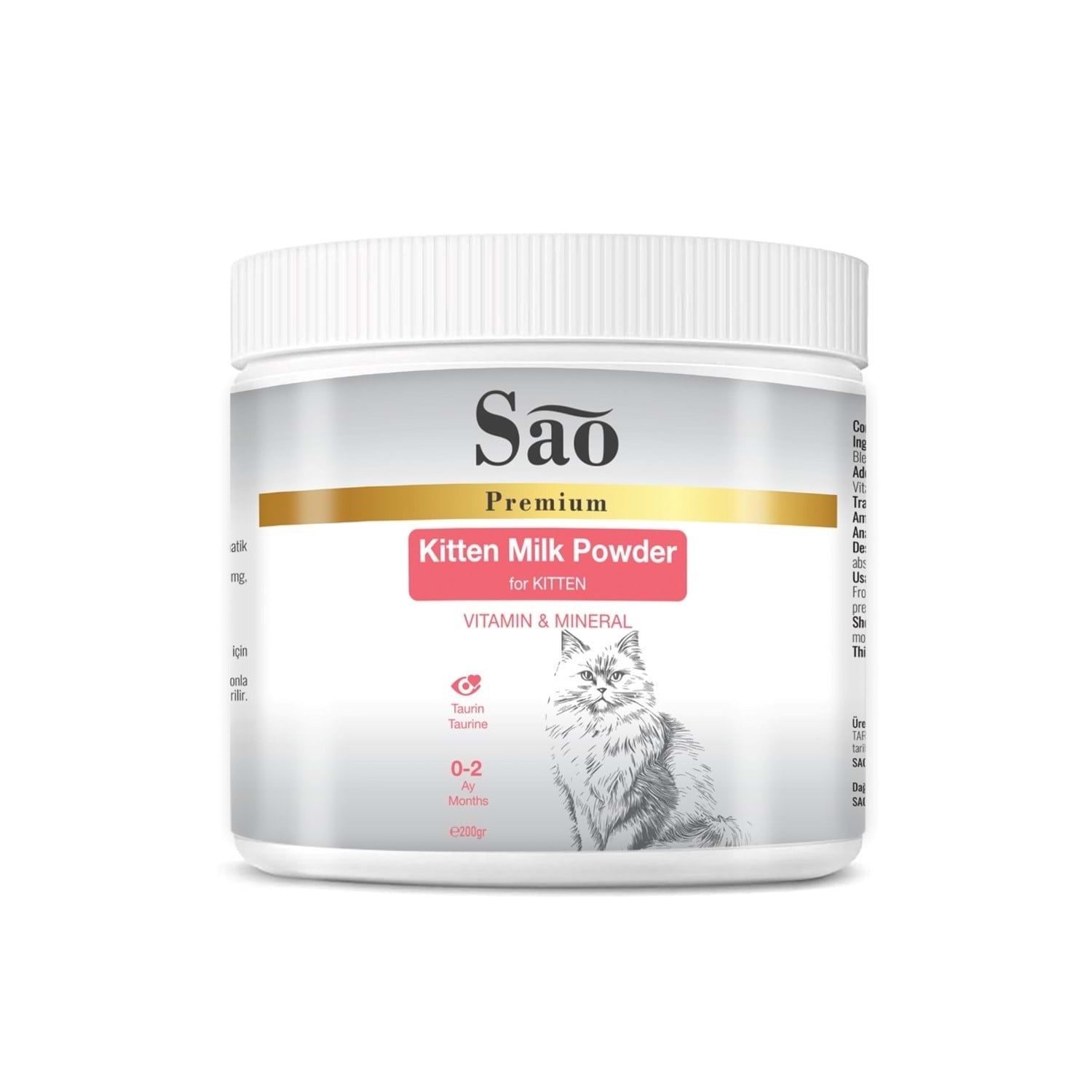 SAO PREMİUM KİTTEN MİLK POWDER FOR KITTEN 200 GR