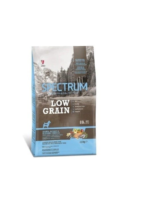 Spectrum Somon Hamsili ve Yaban Mersinli Mini ve Küçük Irk Düşük Tahıllı Yetişkin Köpek Maması 2,5kg