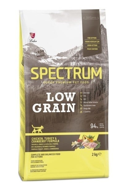 Spectrum Tavuklu Hindili ve Kızılcıklı Düşük Tahıllı Yetişkin Kedi Maması 2kg