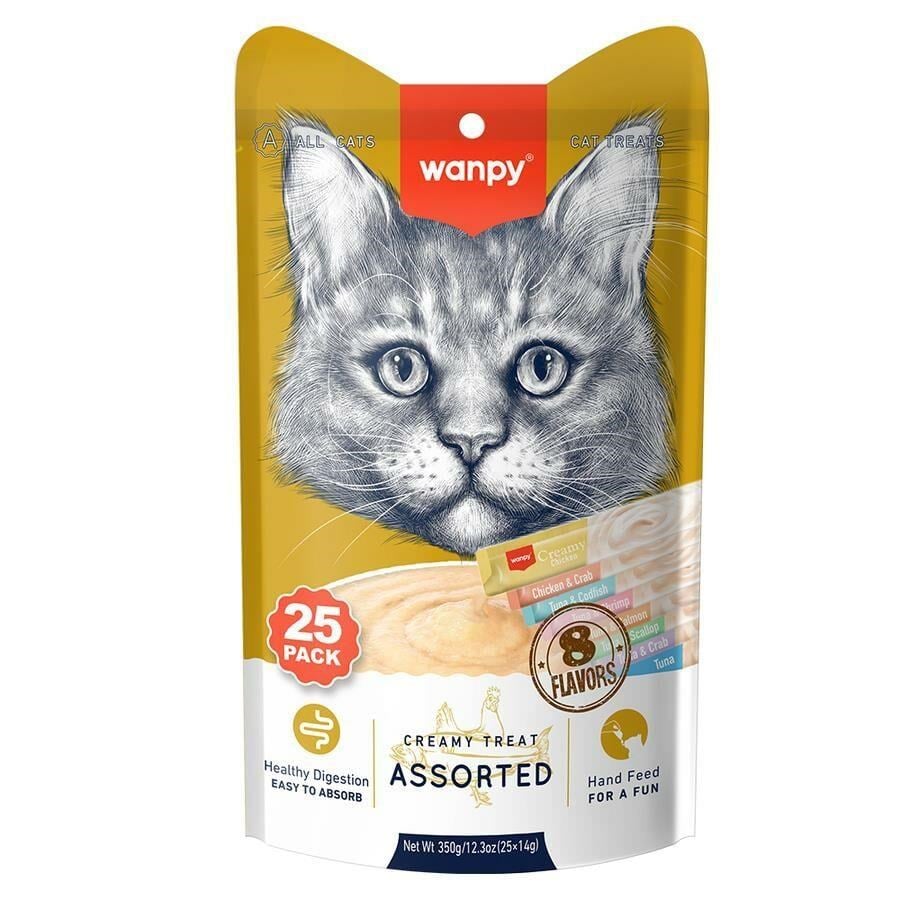 Wanpy Karışık Lezzetli Sıvı Krema Ödülü 25 x 14 Gr