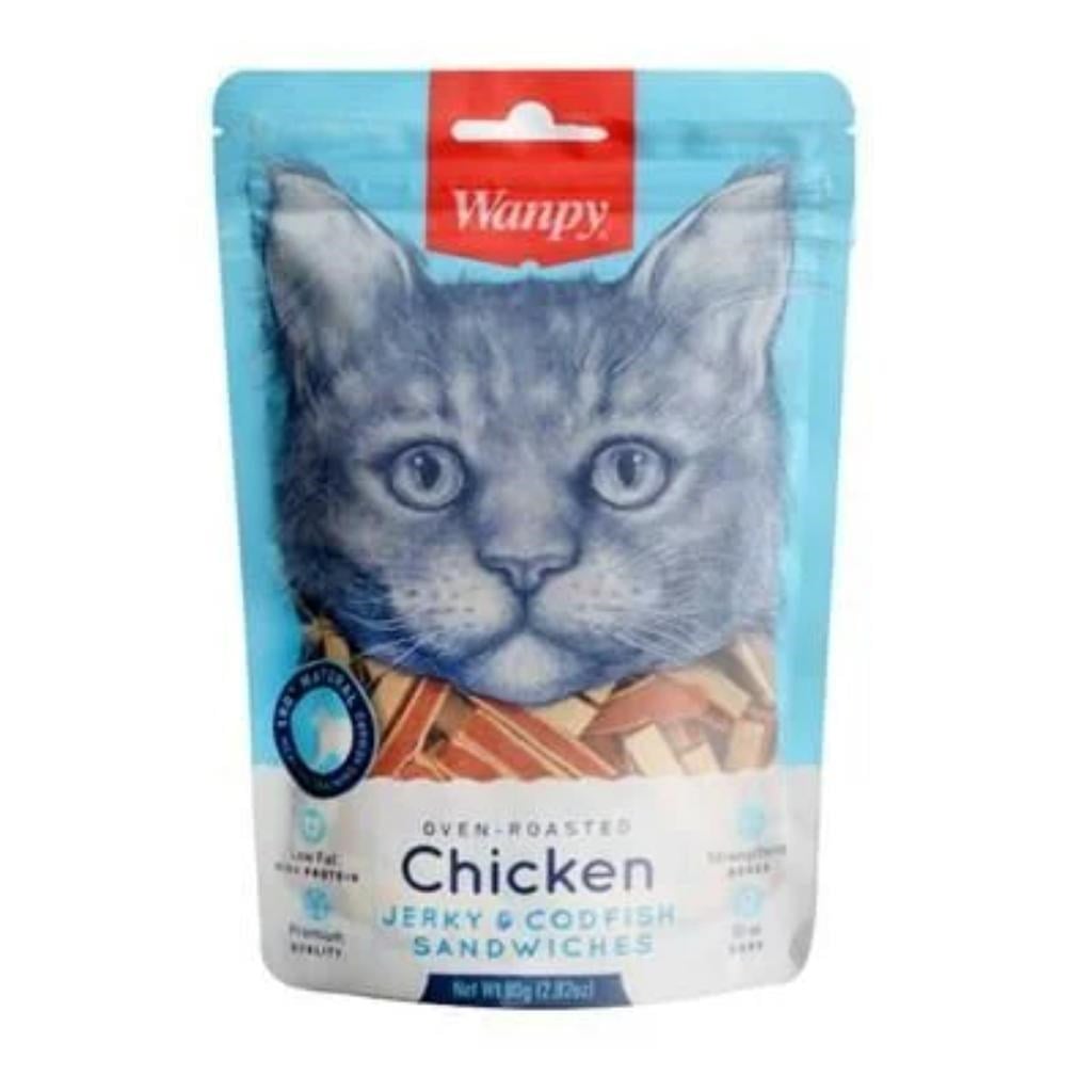 Wanpy Oven Roasted Tavuklu Morina Balıklı Kedi Ödülü 80 Gr