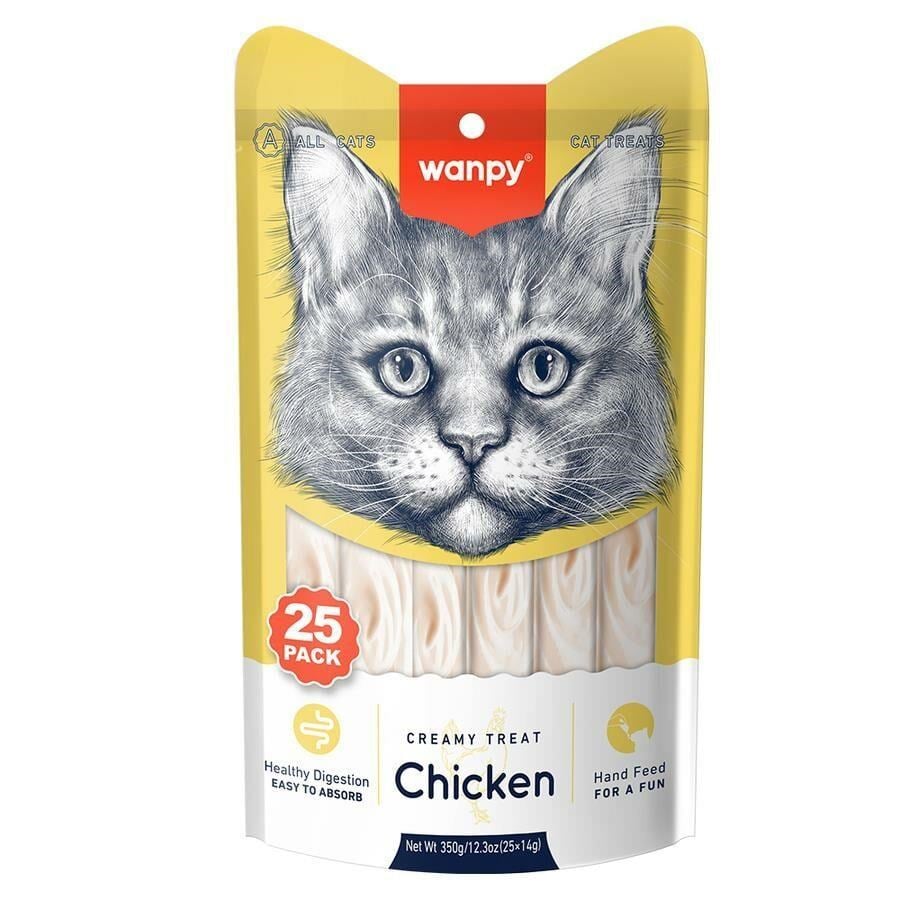 Wanpy Tavuk 25 x 14 Gr Krema Kedi Ödülü