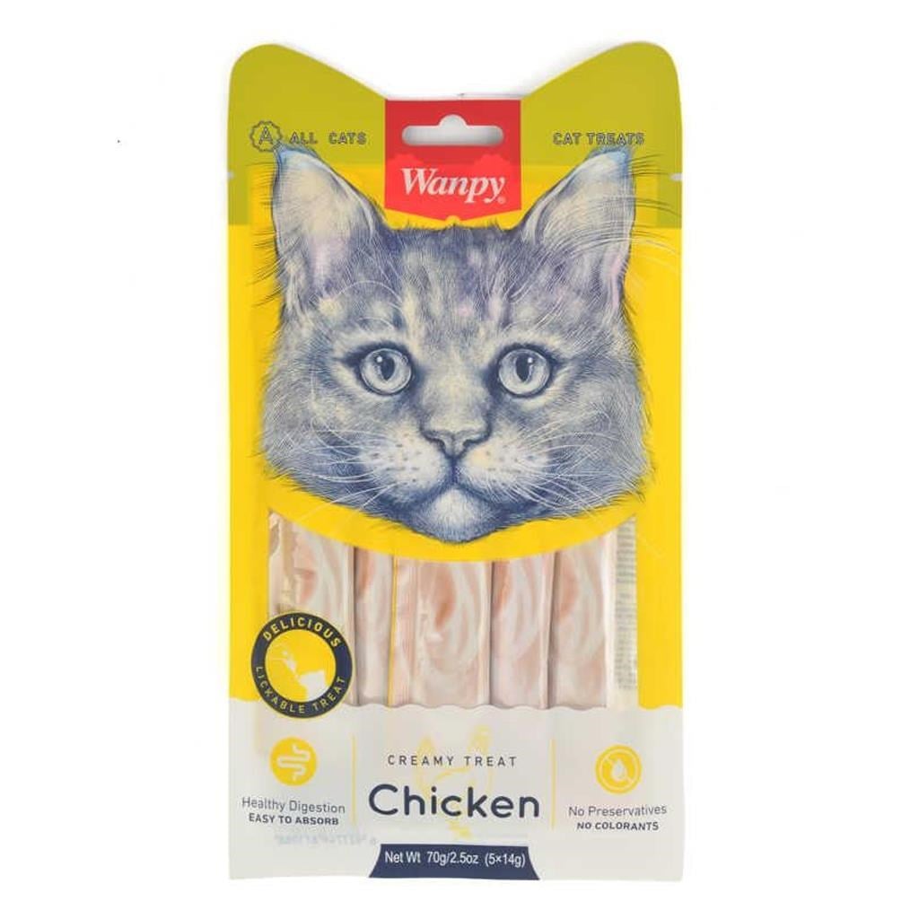 Wanpy Tavuklu Likit Kedi Ödülü 5 x 14 Gr