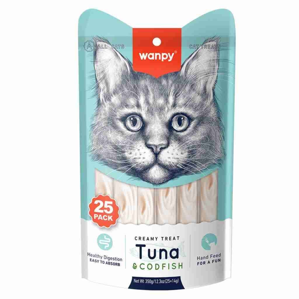 Wanpy Ton & Morina Balıklı Sıvı Ödül Maması 25×14 Gr