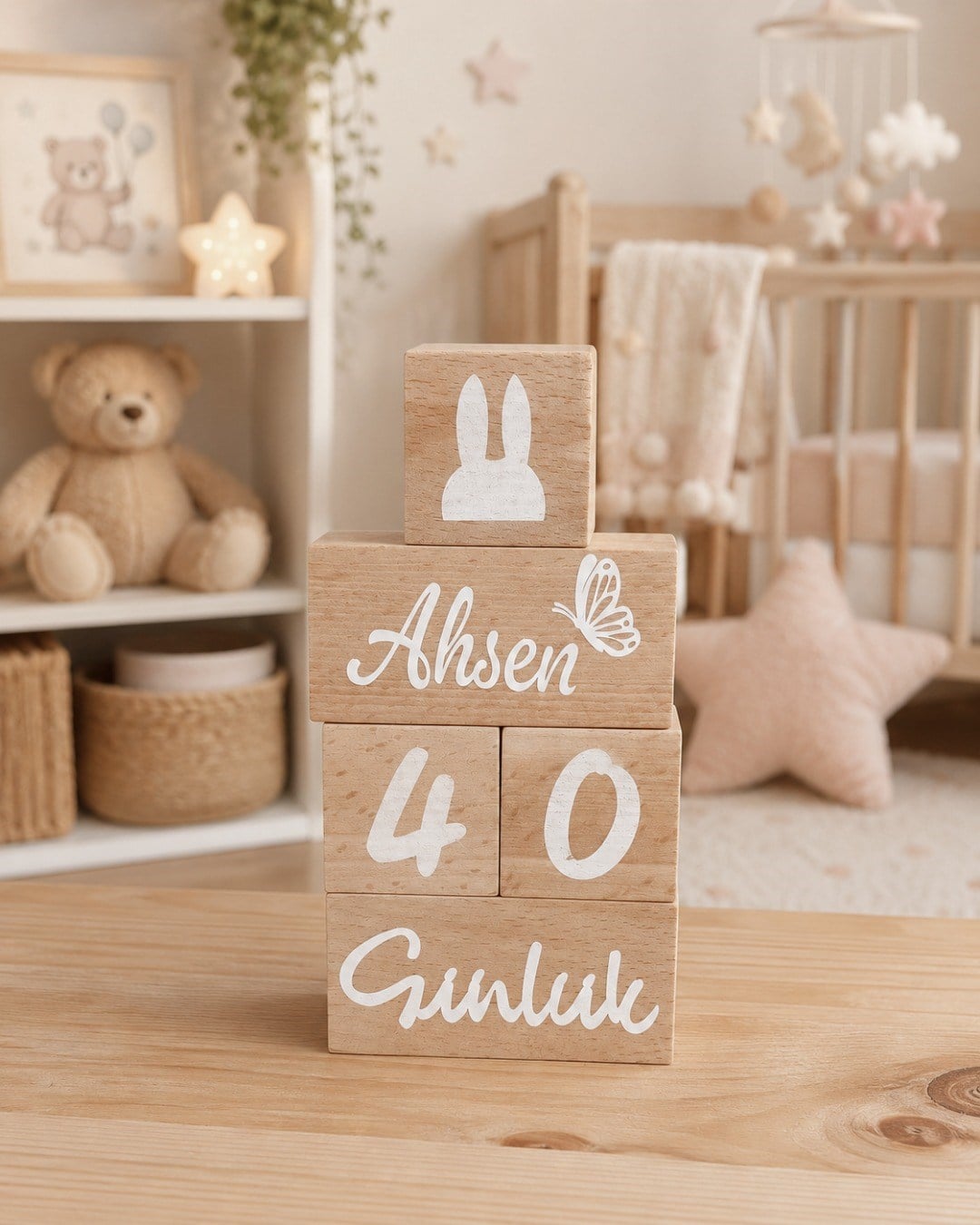İsme Özel Bebek Seti ve Yeni Doğan Hediye Kutusu ( 3'lü Paket ) 