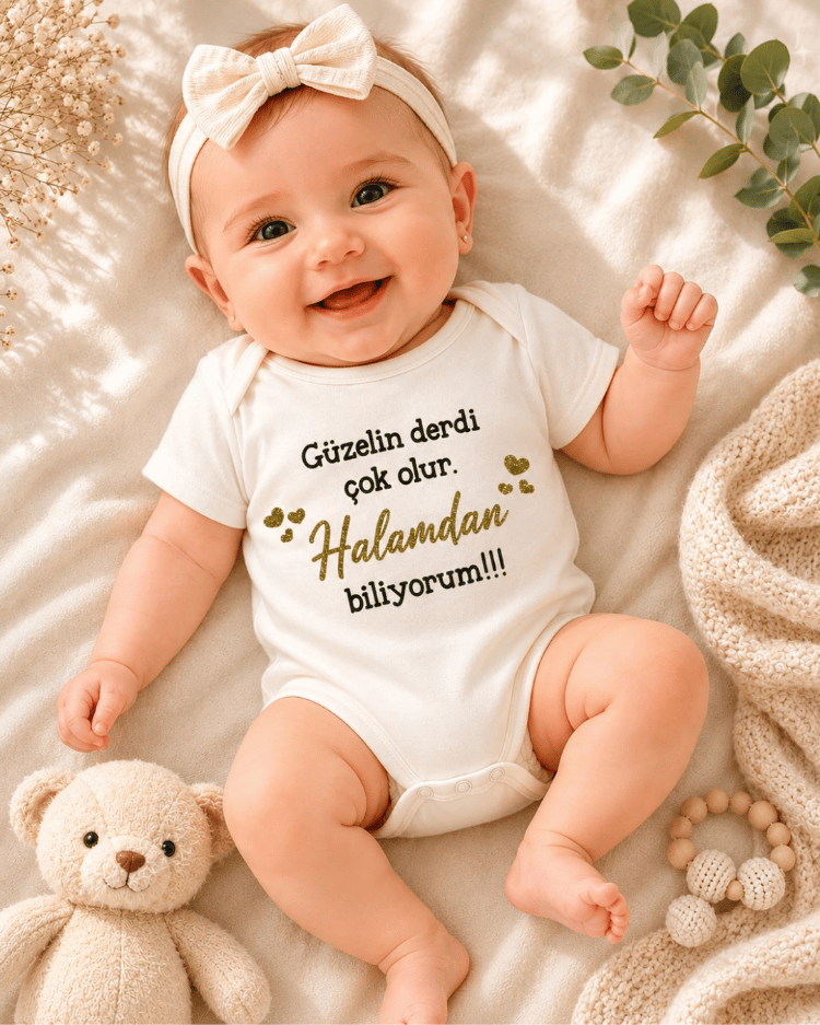 Kişiselleştirilmiş Hediyelik Zıbın (%100 Pamuk)