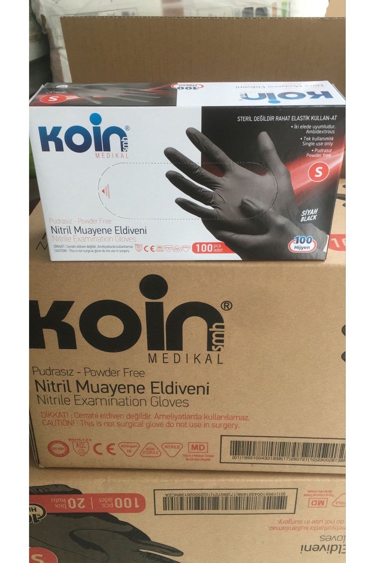 SİYAH NİTRİL MUAYENE ELDİVENİ S BEDEN