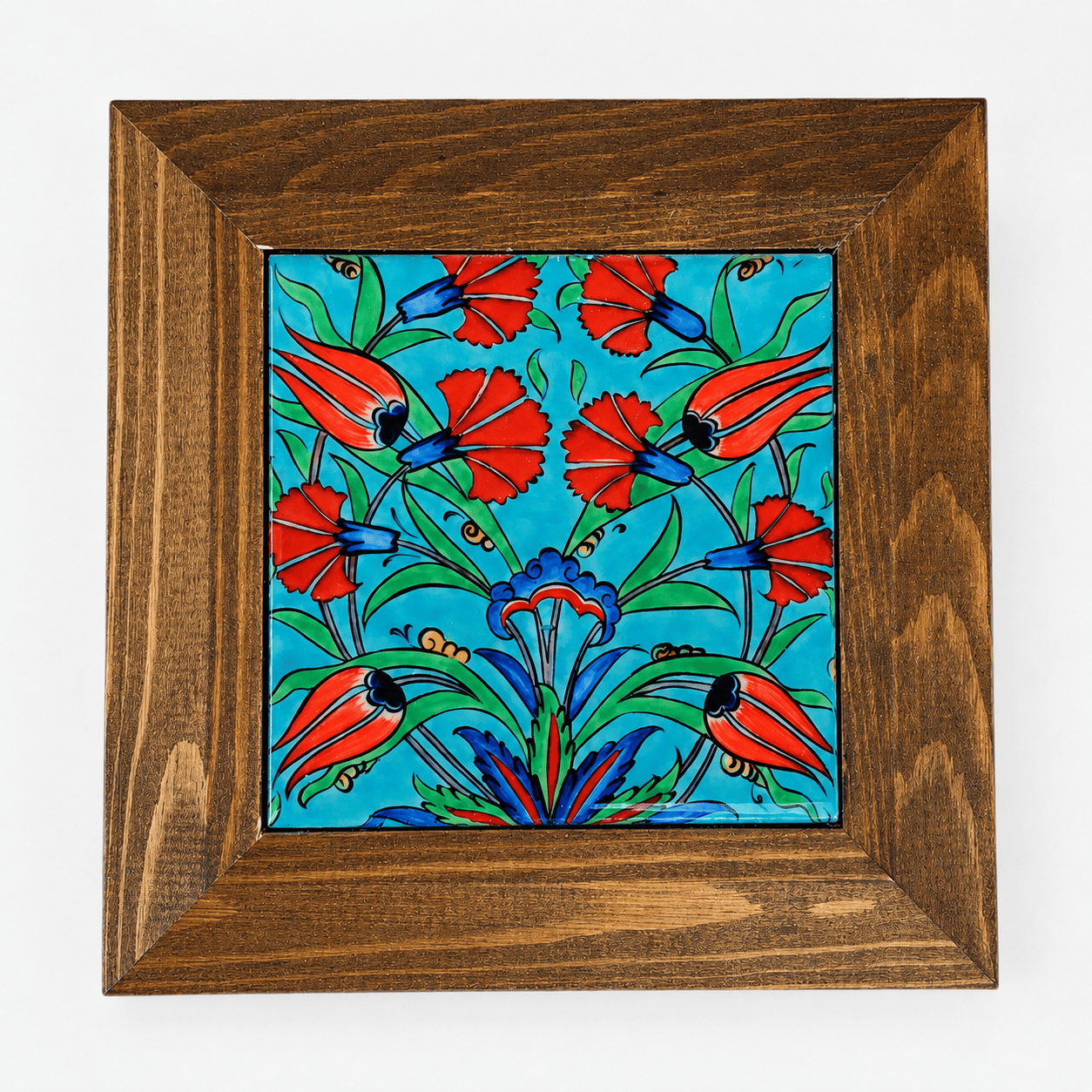 Ahşap Çerçeveli Dekoratif Seramik Tablo – Motif Koleksiyonu II