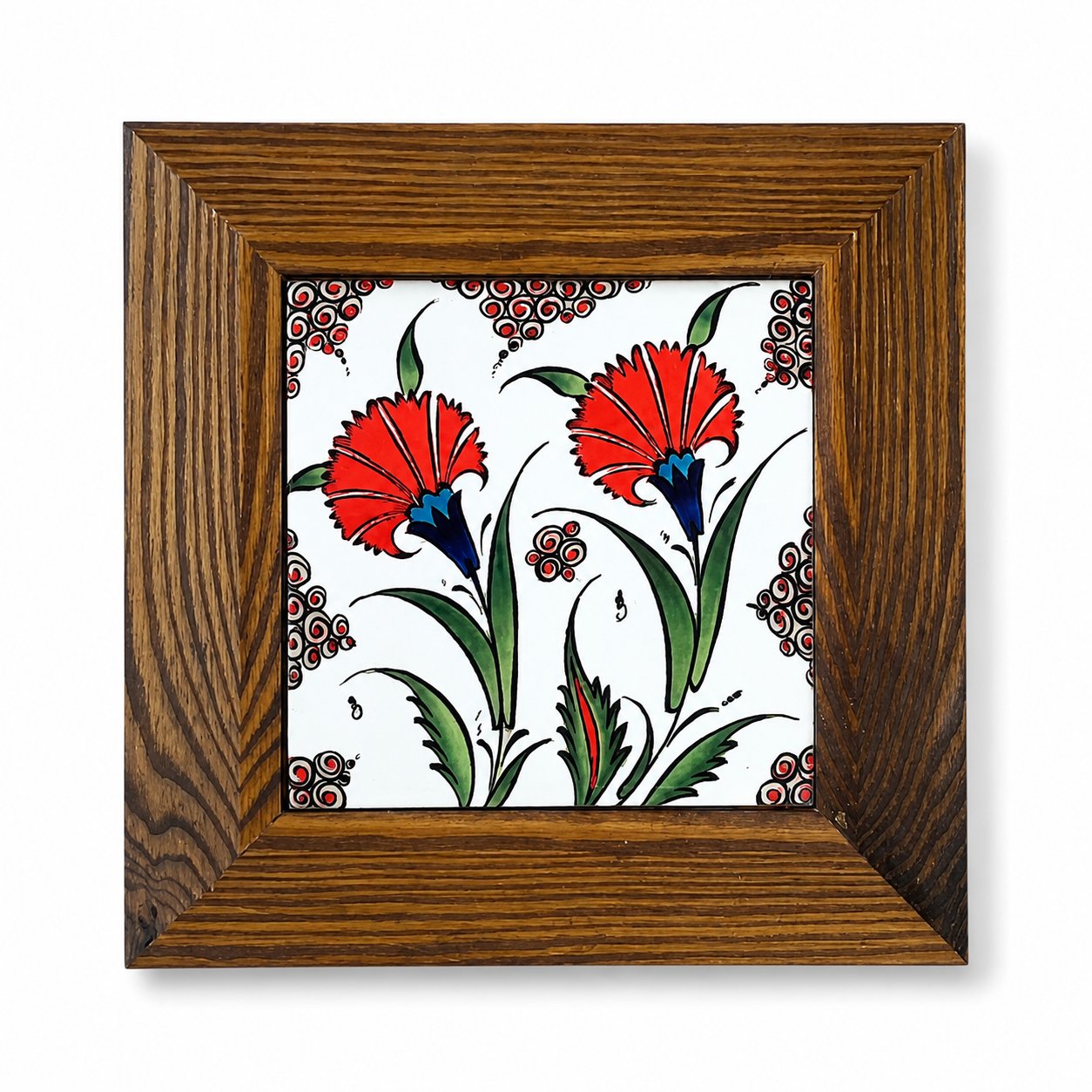 Ahşap Çerçeveli Dekoratif Seramik Tablo – Motif Koleksiyonu VII
